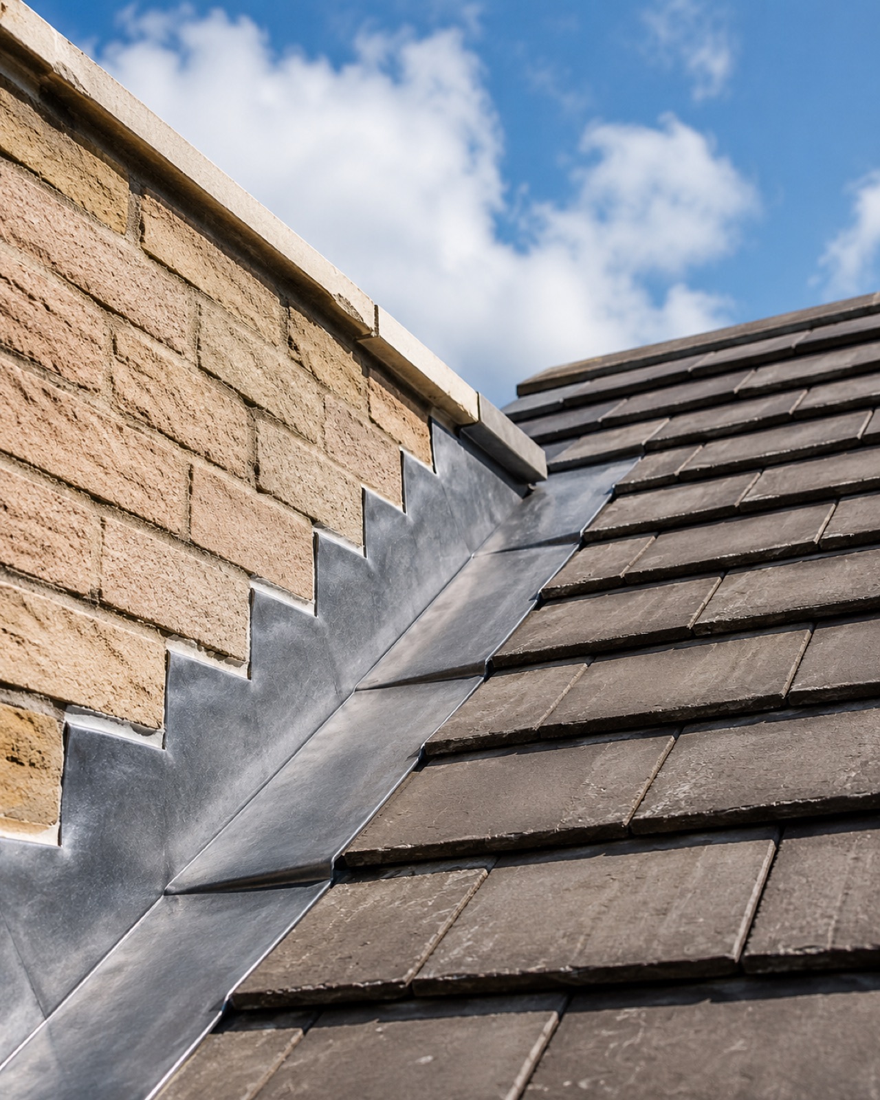 Code 3 lead sheet used for soakers behind slate or tile