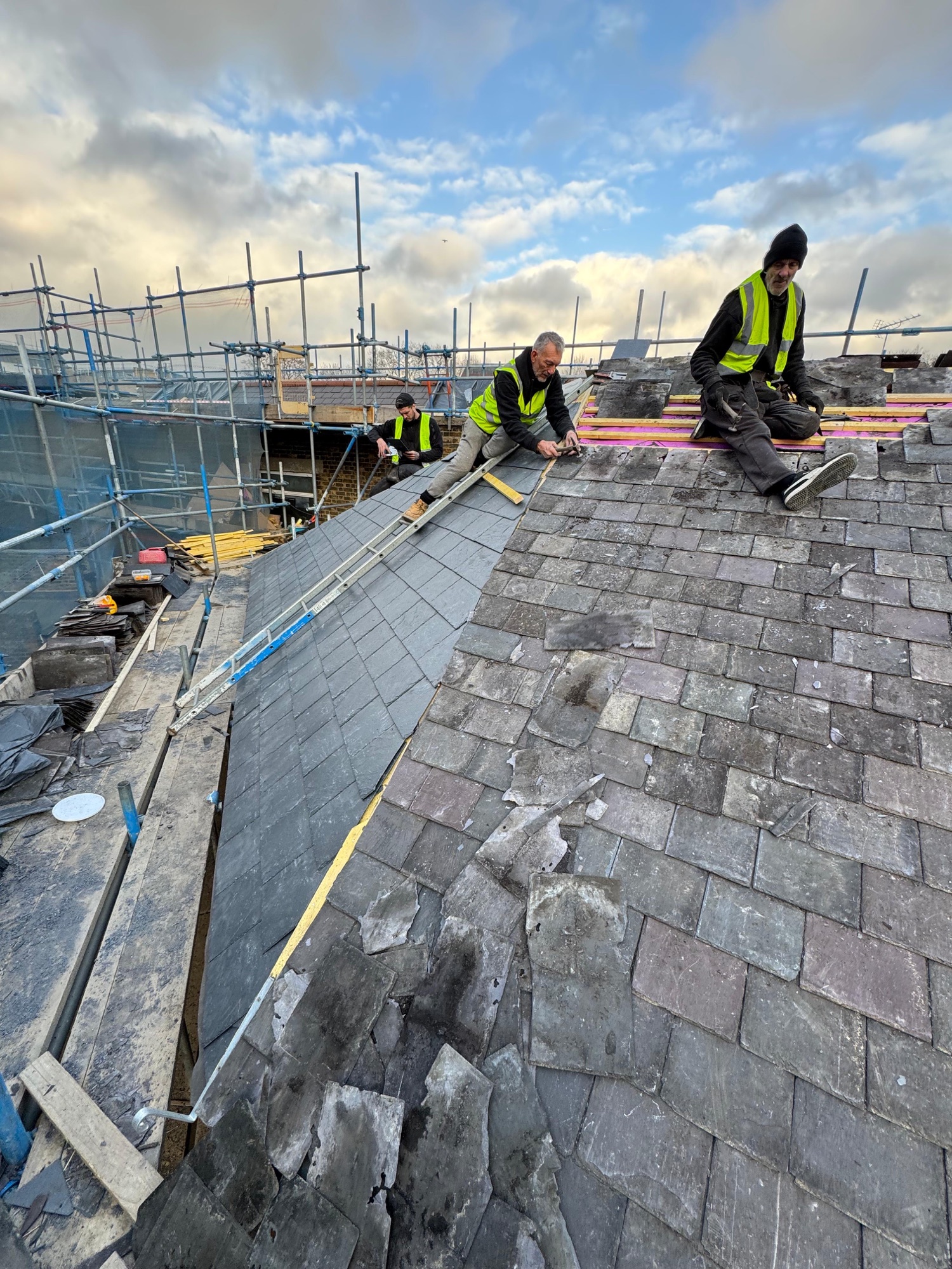 London slate roof detail