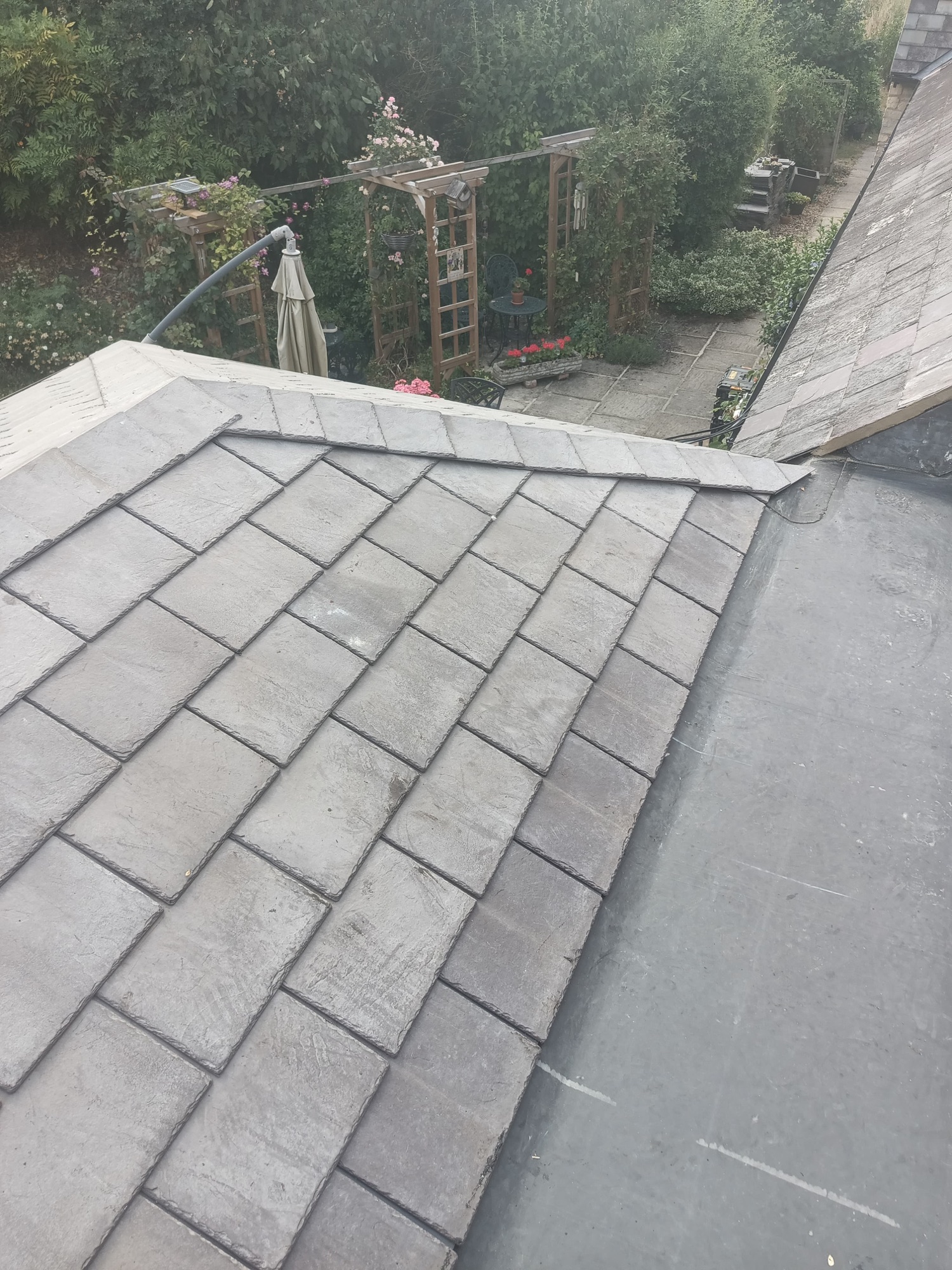 Gutter and slate